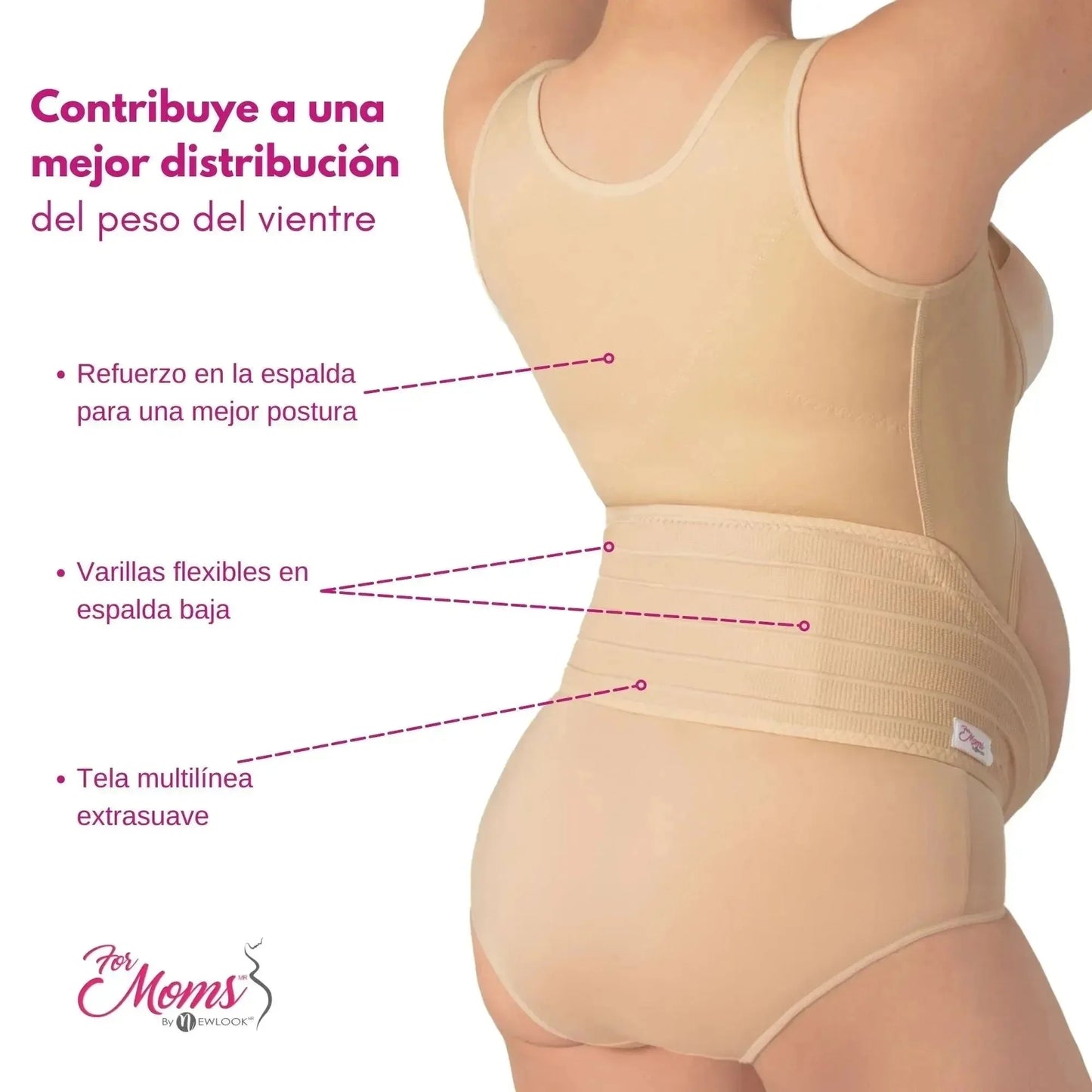 For Moms Faja Para Embarazo Tipo Chaleco Con Soporte Espalda