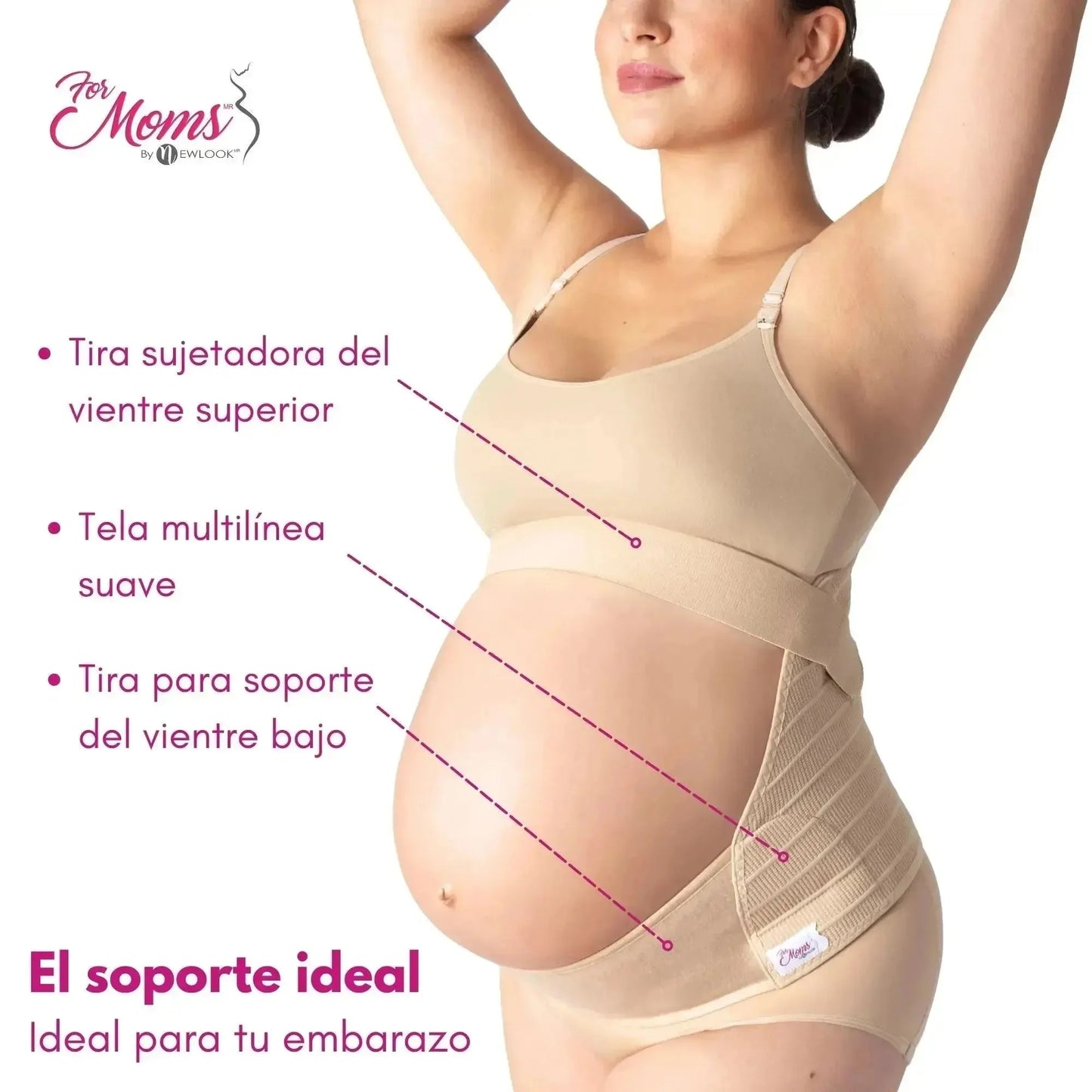 For Moms Fajas Para Embarazadas Soporte Maternal Tela Multilinea Suave