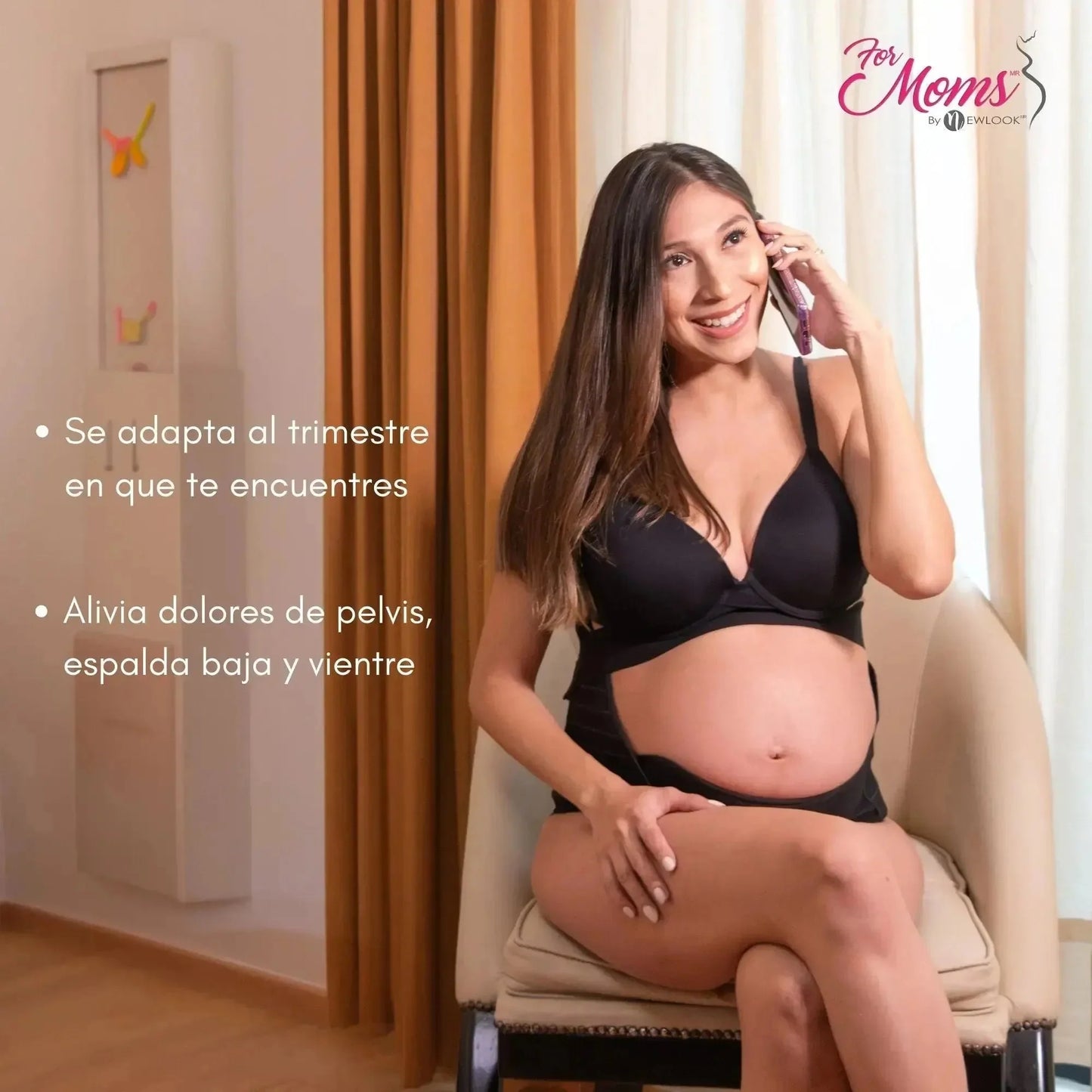 For Moms Fajas Para Embarazadas Soporte Maternal Tela Multilinea Suave