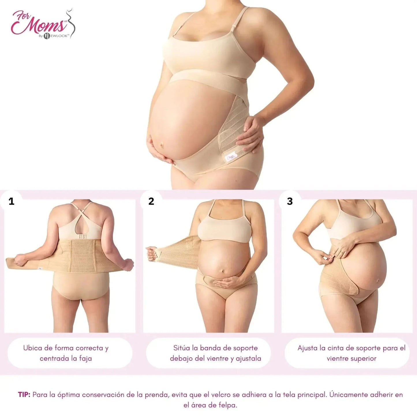 For Moms Fajas Para Embarazadas Soporte Maternal Tela Multilinea Suave
