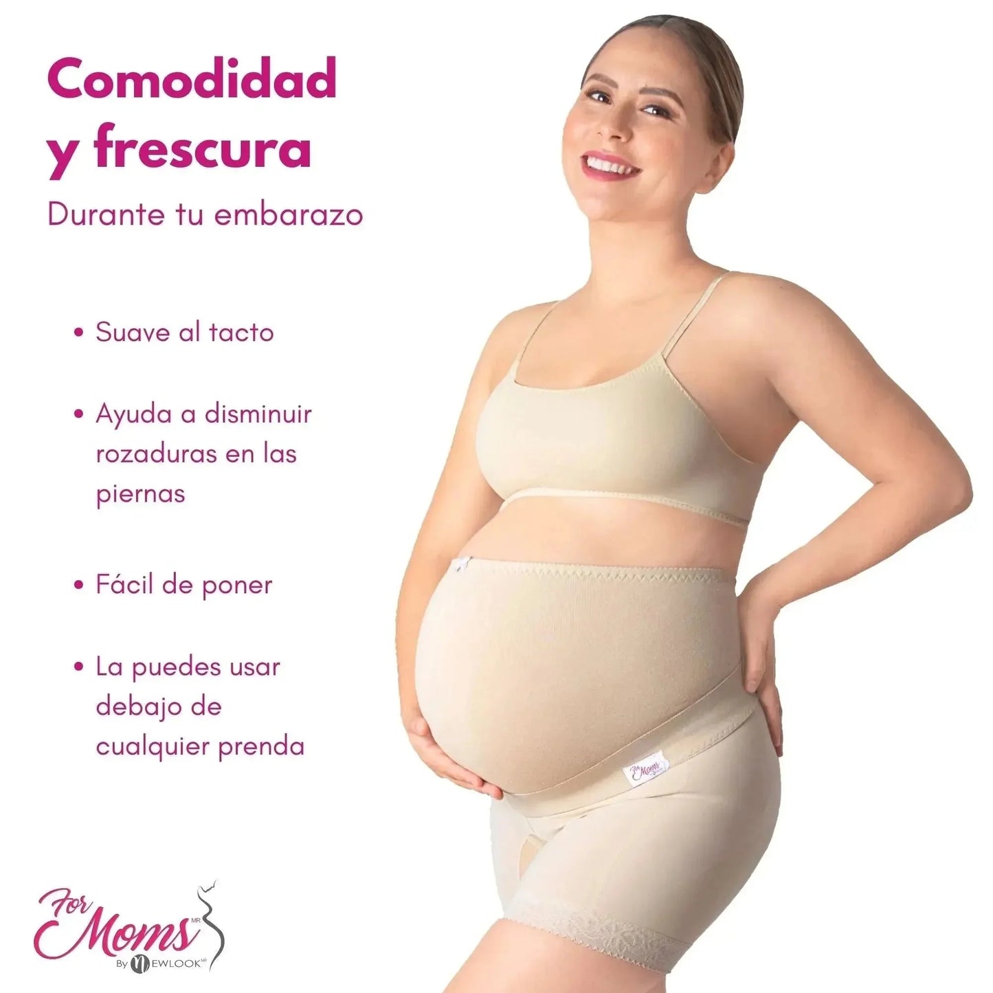 For Moms Panty Faja Maternal Ajustable Con Algodón Elástico Sobre Vientre