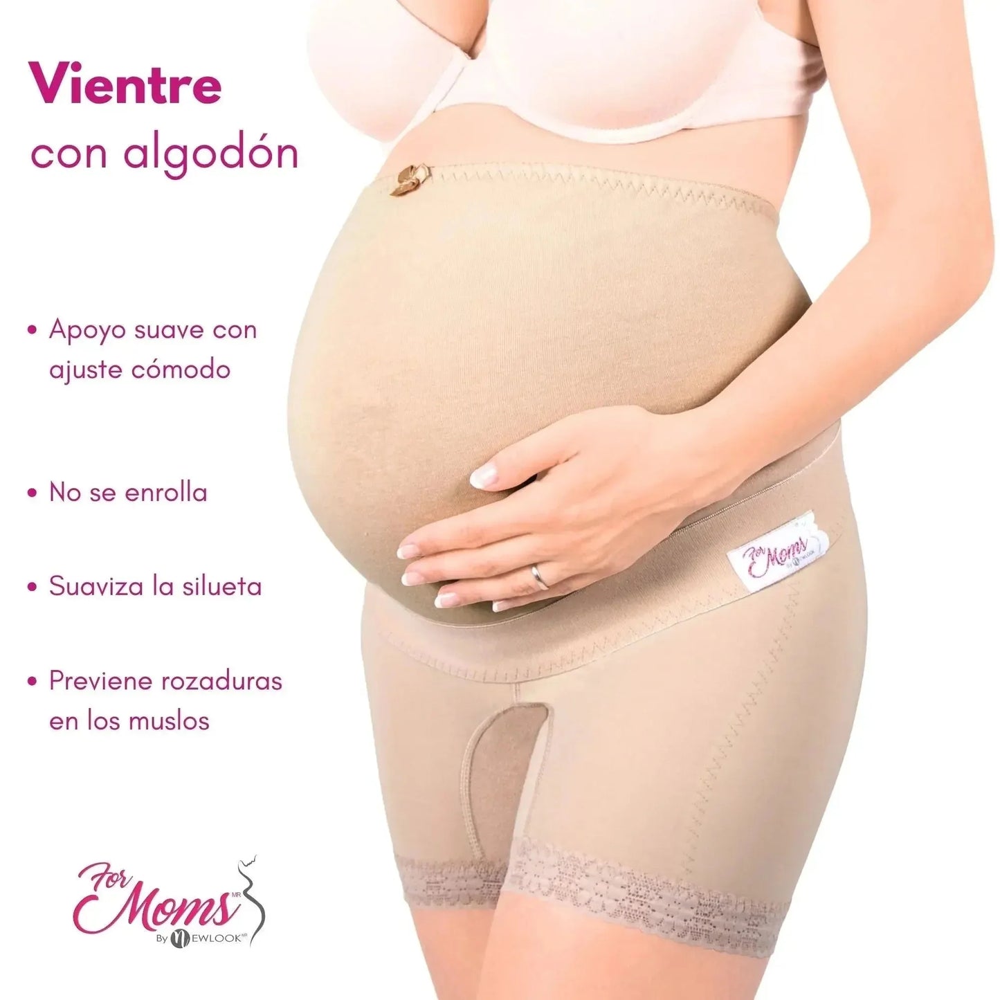 For Moms Panty Faja Maternal Ajustable Con Algodón Elástico Sobre Vientre