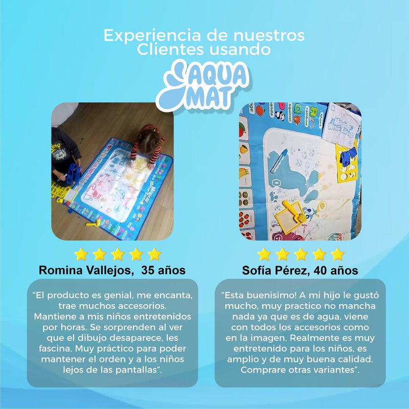 Alfombra Mágica Montessori Para Pintar Con Agua + Accesorios de Regalo - AquaMat®