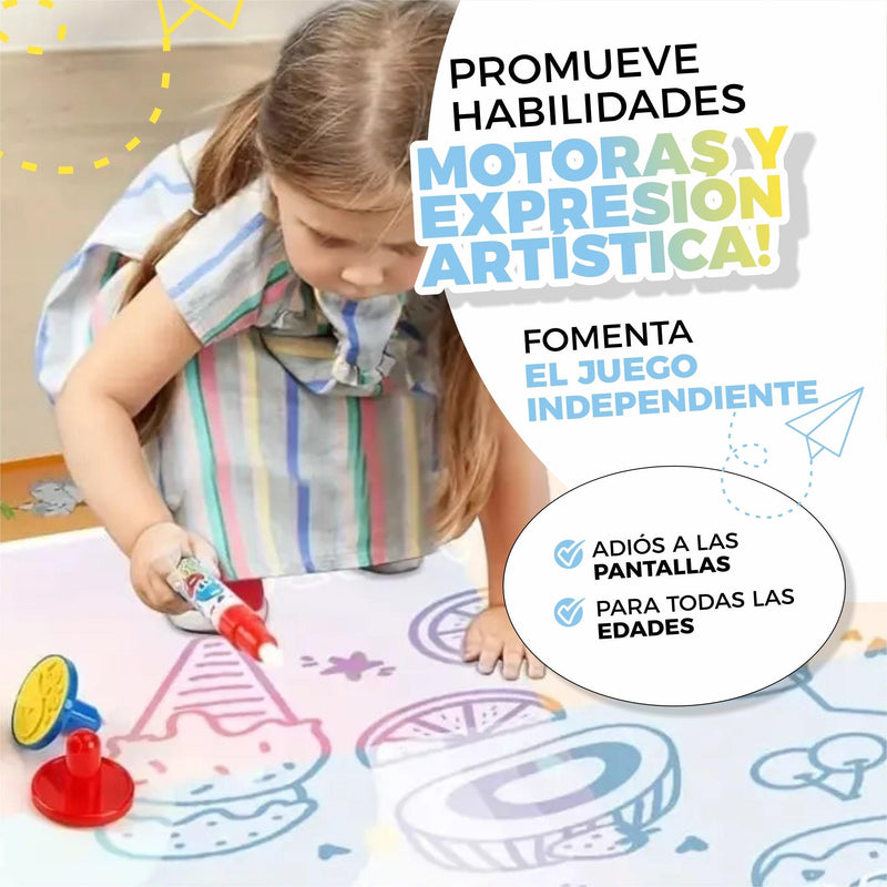 Alfombra Mágica Montessori Para Pintar Con Agua + Accesorios de Regalo - AquaMat®