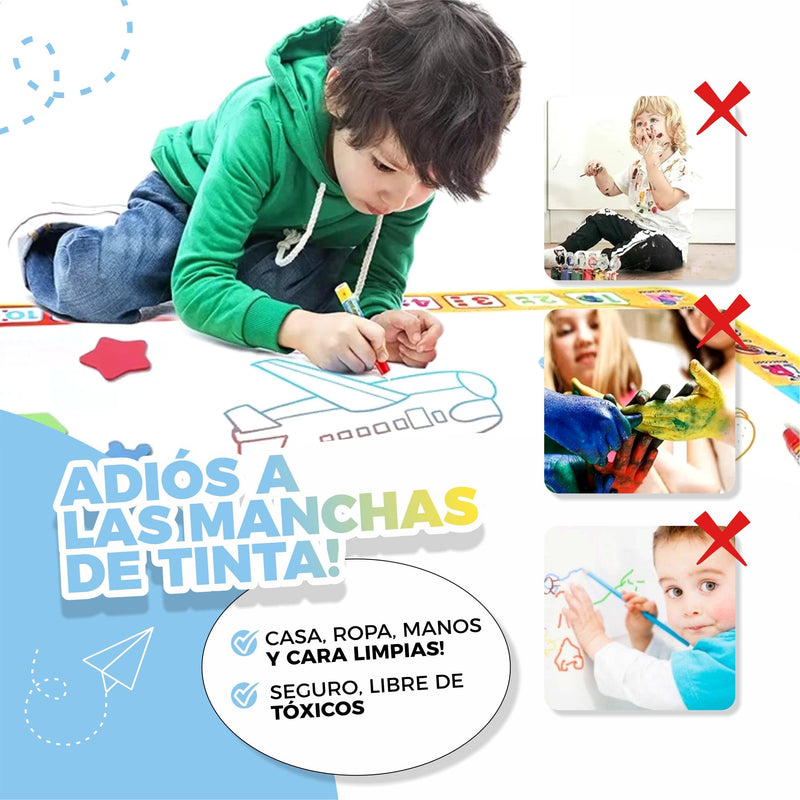 Alfombra Mágica Montessori Para Pintar Con Agua + Accesorios de Regalo - AquaMat®