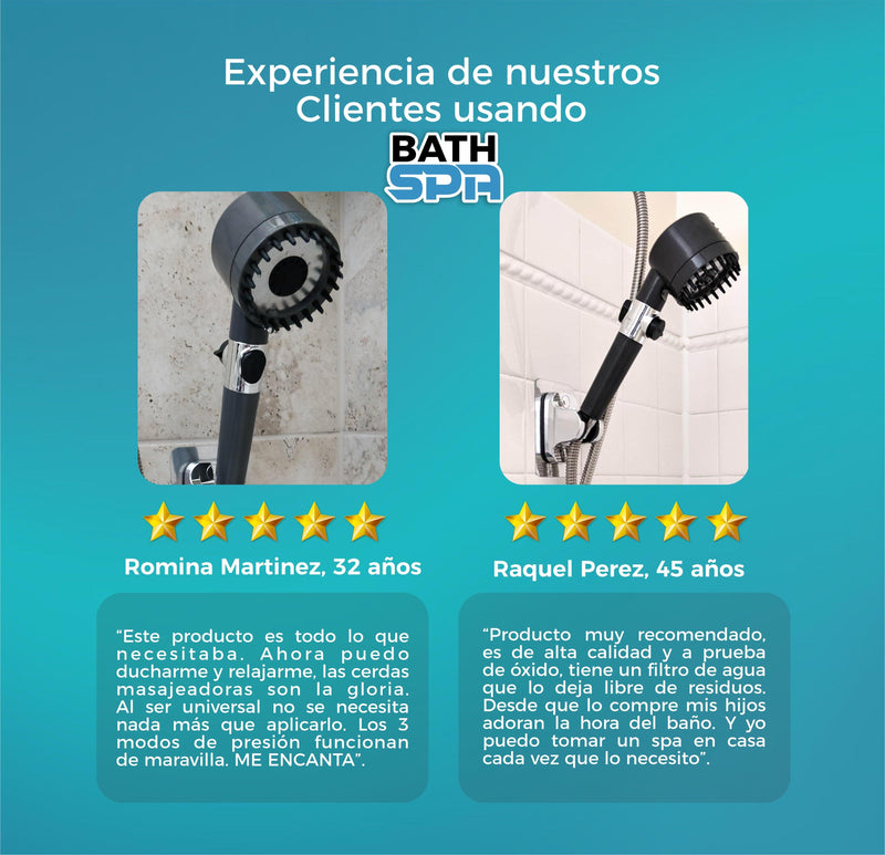 Cabezal de Ducha Especializado 4 en 1 - BathSpa®