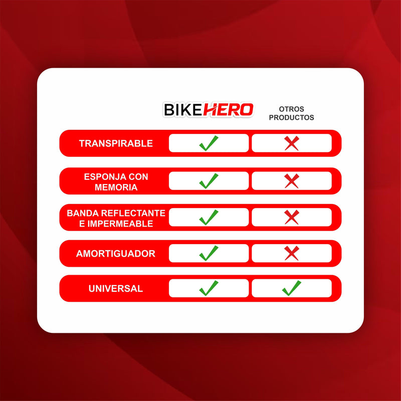 Sillin Bicicleta Ergonómico Profesional - BikeHero©