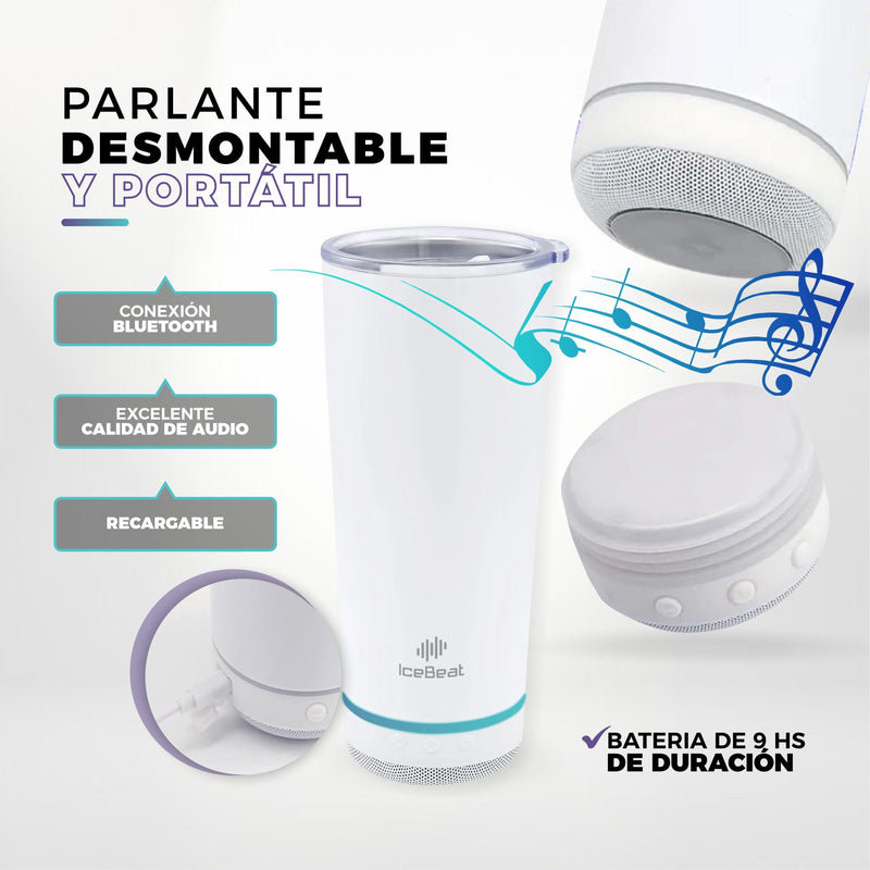 Vaso Cooler Con Parlante Desmontable 4 en 1 - IceBeat®