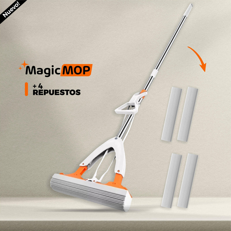 Mopa 2 en 1 Auto Exprimible y Extensible- MagicMop©