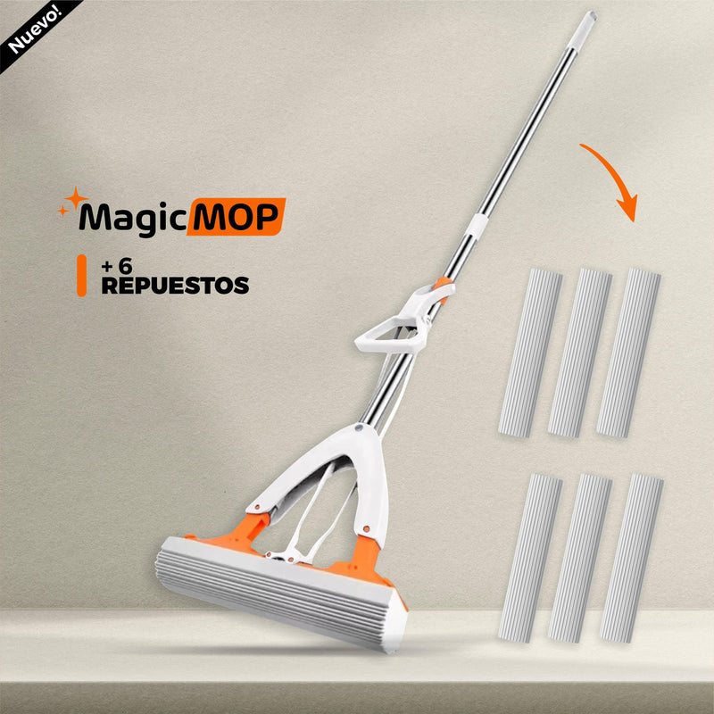 Mopa 2 en 1 Auto Exprimible y Extensible- MagicMop©