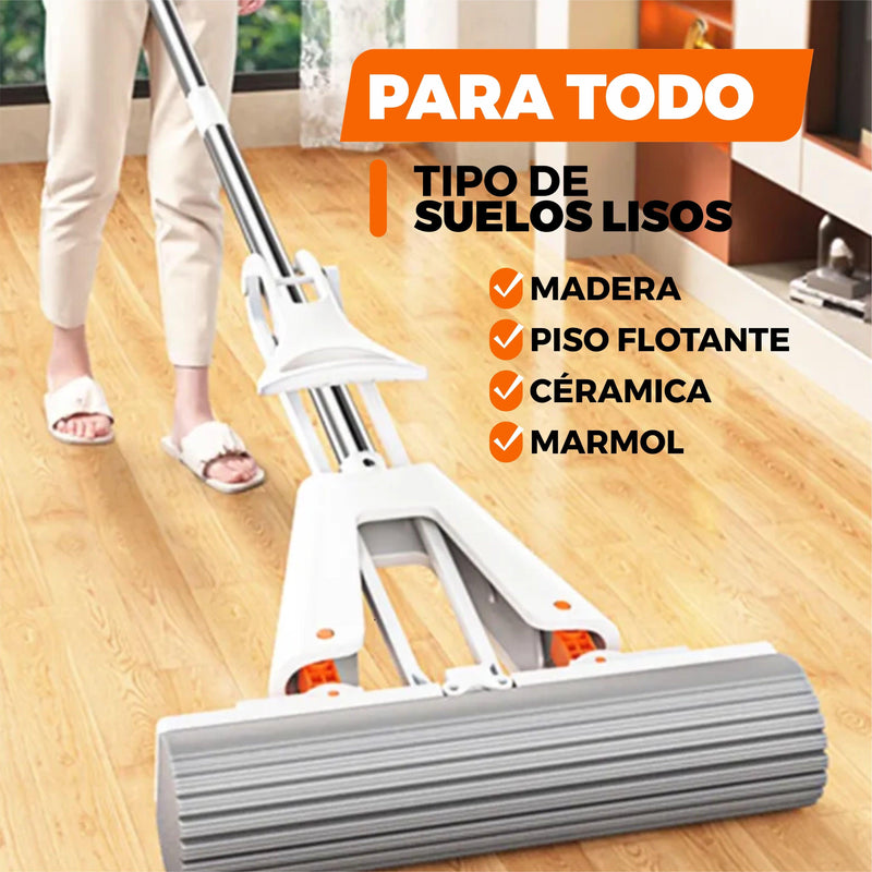 Mopa 2 en 1 Auto Exprimible y Extensible- MagicMop©