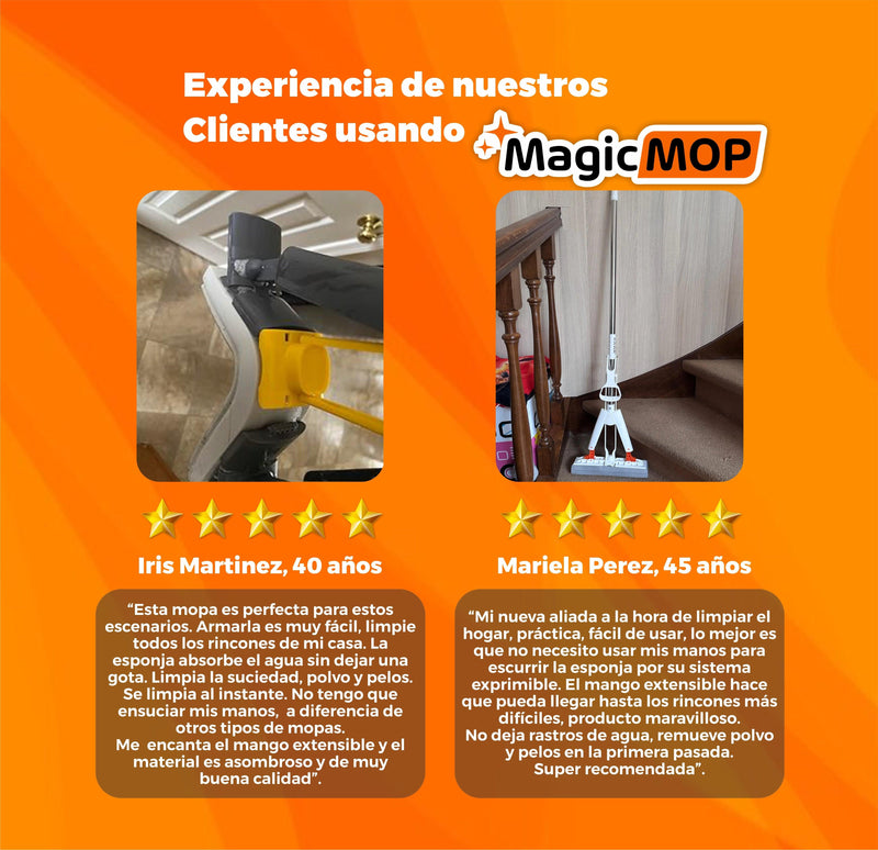 Mopa 2 en 1 Auto Exprimible y Extensible- MagicMop©