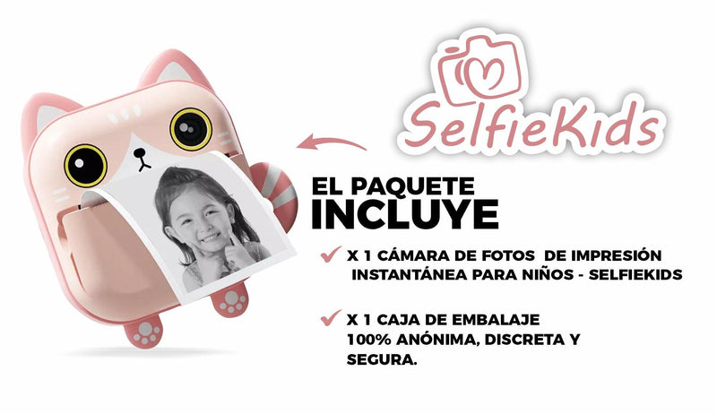 Cámara De Fotos  De Impresión Instantánea Para Niños - SelfieKids©