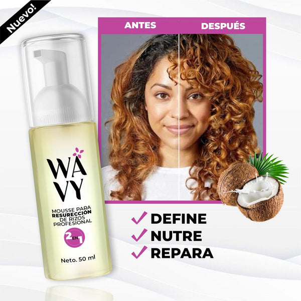 Mousse Para Resurección de Rizos Profesional 2 en 1 - Wavy®