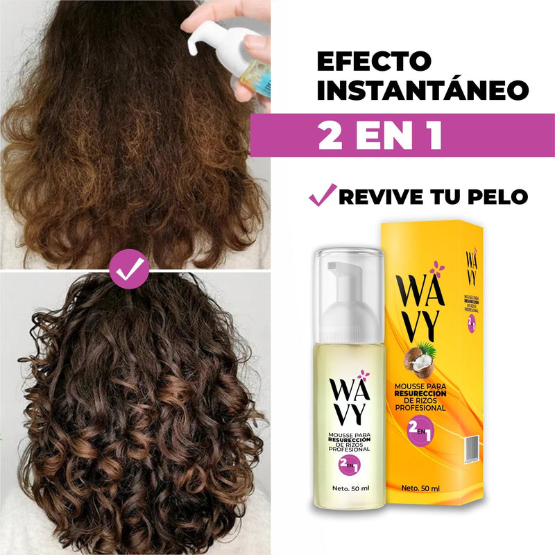 Mousse Para Resurección de Rizos Profesional 2 en 1 - Wavy®