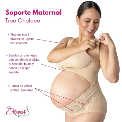 For Moms Faja Para Embarazo Tipo Chaleco Con Soporte Espalda